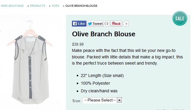 olive branch blouse