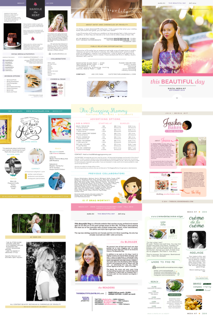 Free media kit for bloggers giveaway