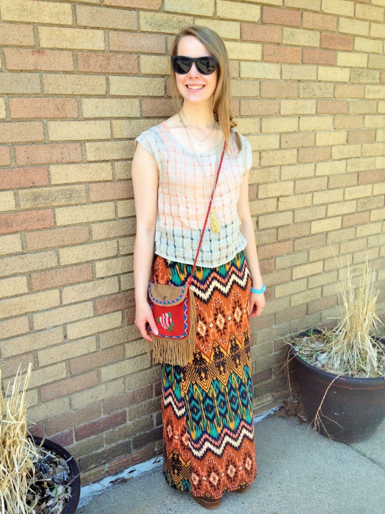 Maxi skirt outfits for summer
